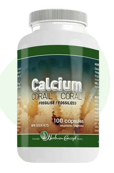 Calcium Corail - Herb-e-Concept - 100 capsules